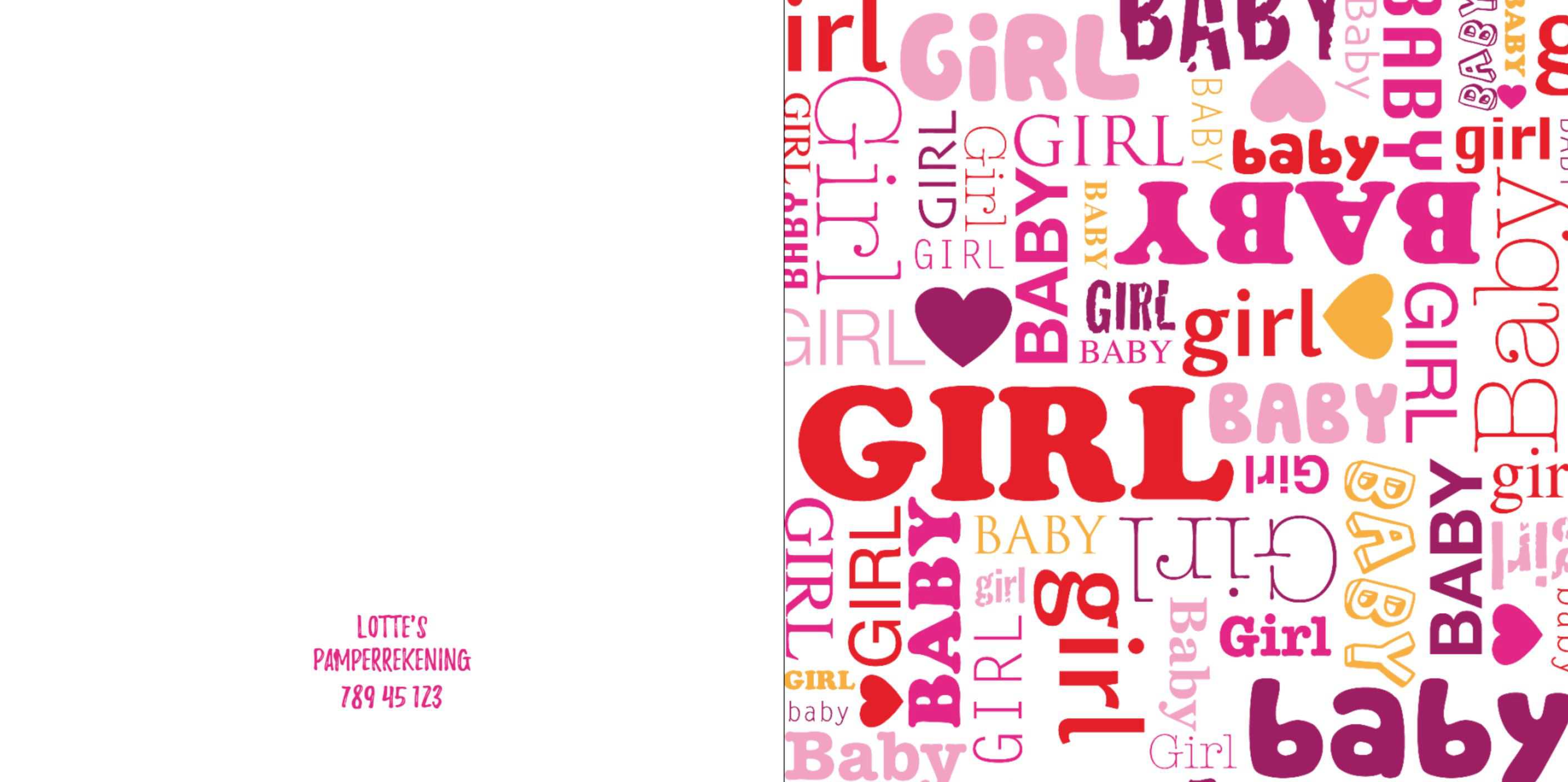 Kaartje met veel, heel veel Girl Kaartje met veel, heel veel Girl