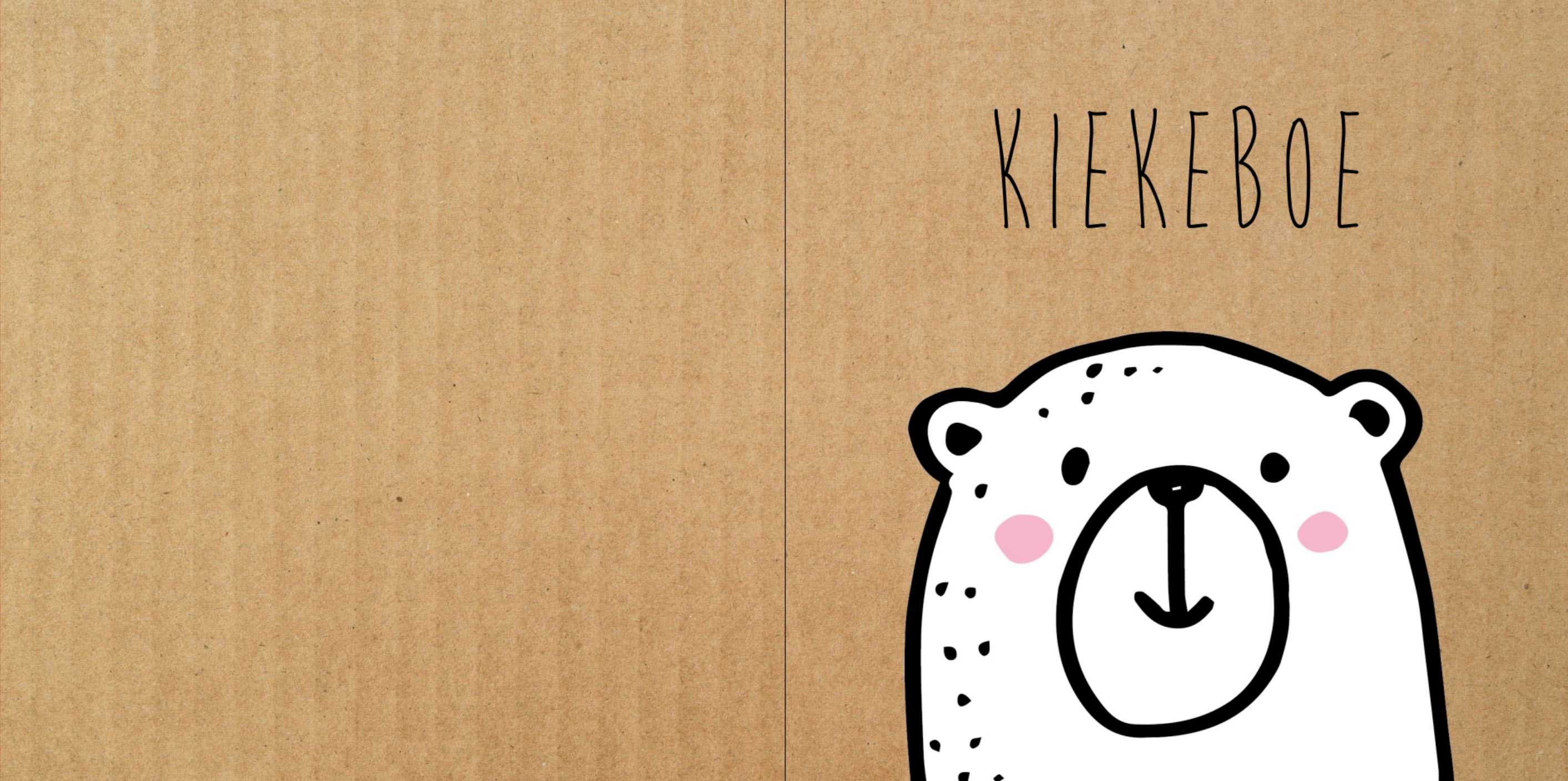 Beertje op kraft achtergrond Beertje op kraft achtergrond