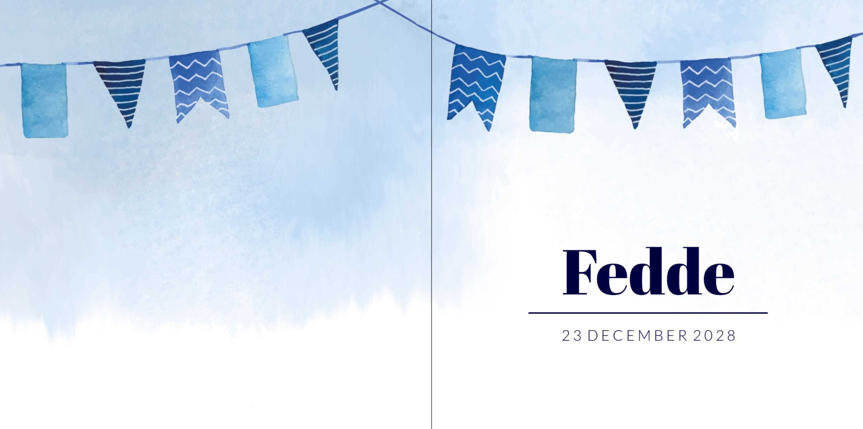 Kaartje met vlaggetjes Kaartje met vlaggetjes