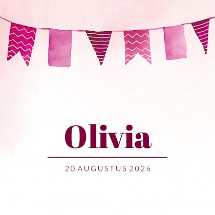 Kaartje met vlaggetjes