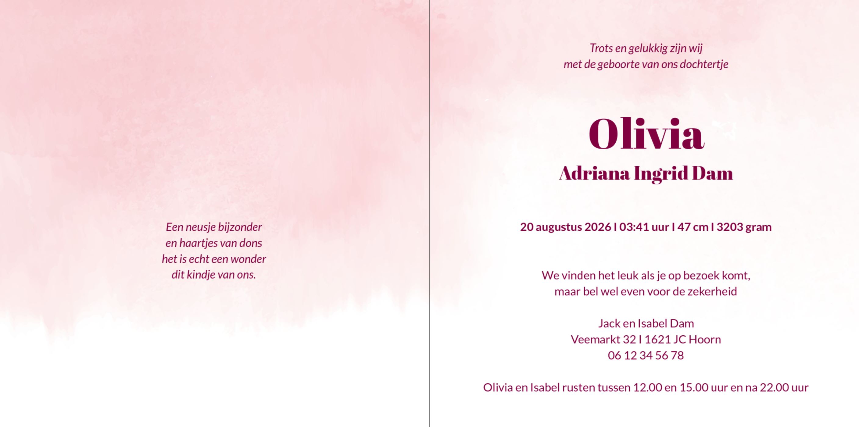 Kaartje met vlaggetjes Kaartje met vlaggetjes