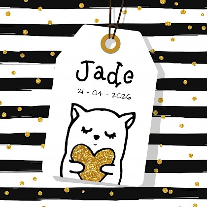 Kaartje met lief poesje Kaartje met lief poesje