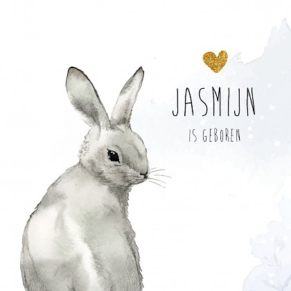 Kaartje met lief konijntje