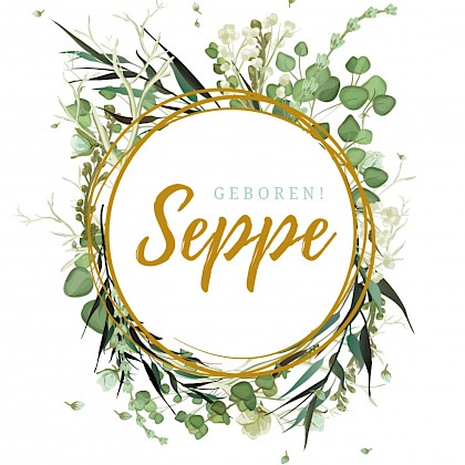 Kaartje met bladeren van bloemen