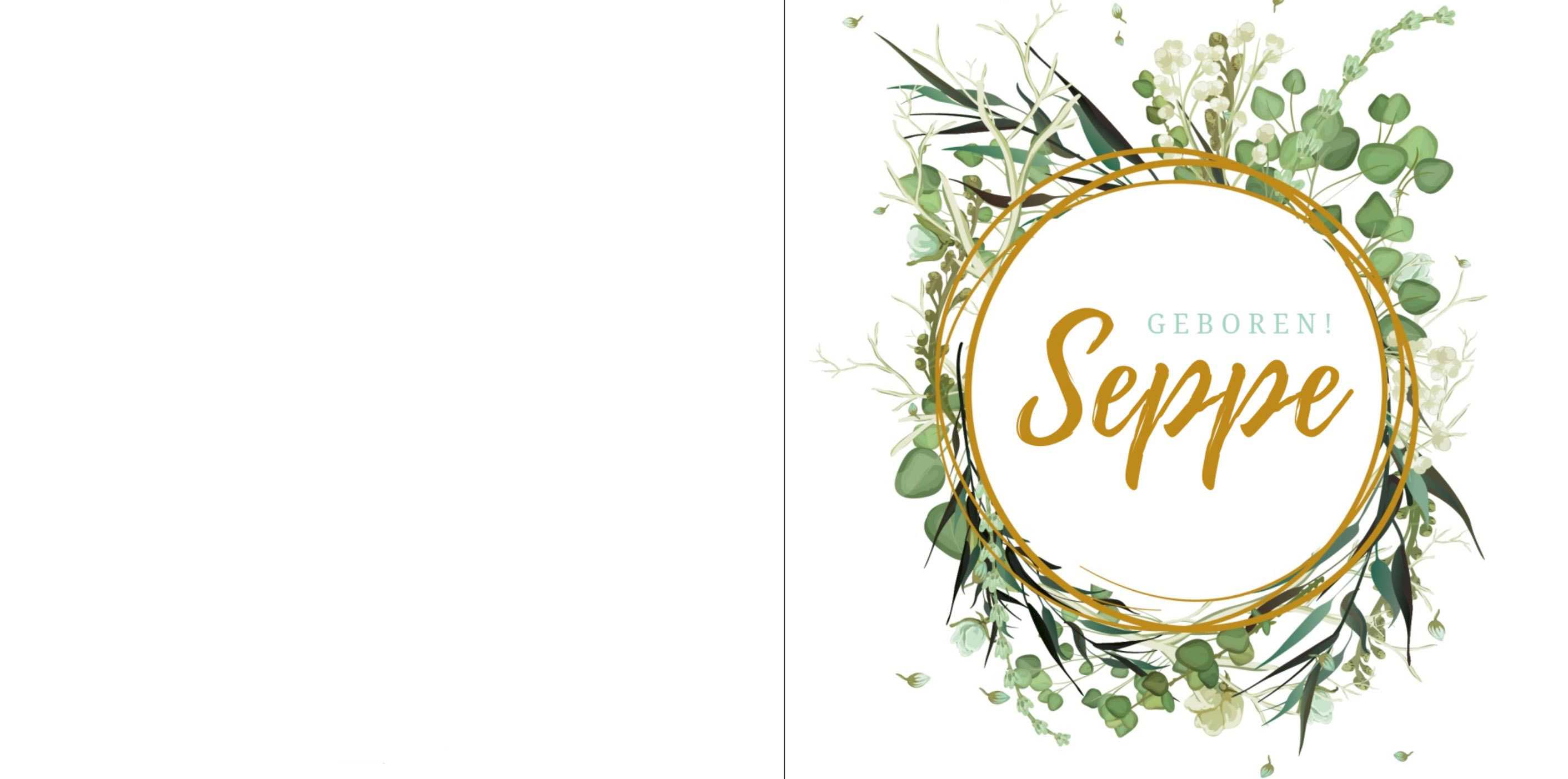 Kaartje met bladeren van bloemen Kaartje met bladeren van bloemen