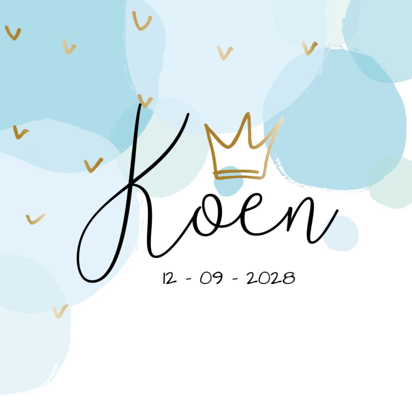 Jongenskaartje met kroontje Jongenskaartje met kroontje