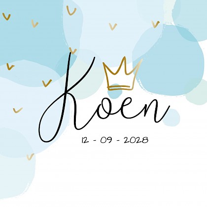 Jongenskaartje met kroontje