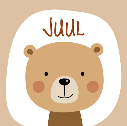 Jongenskaartje met een hondje