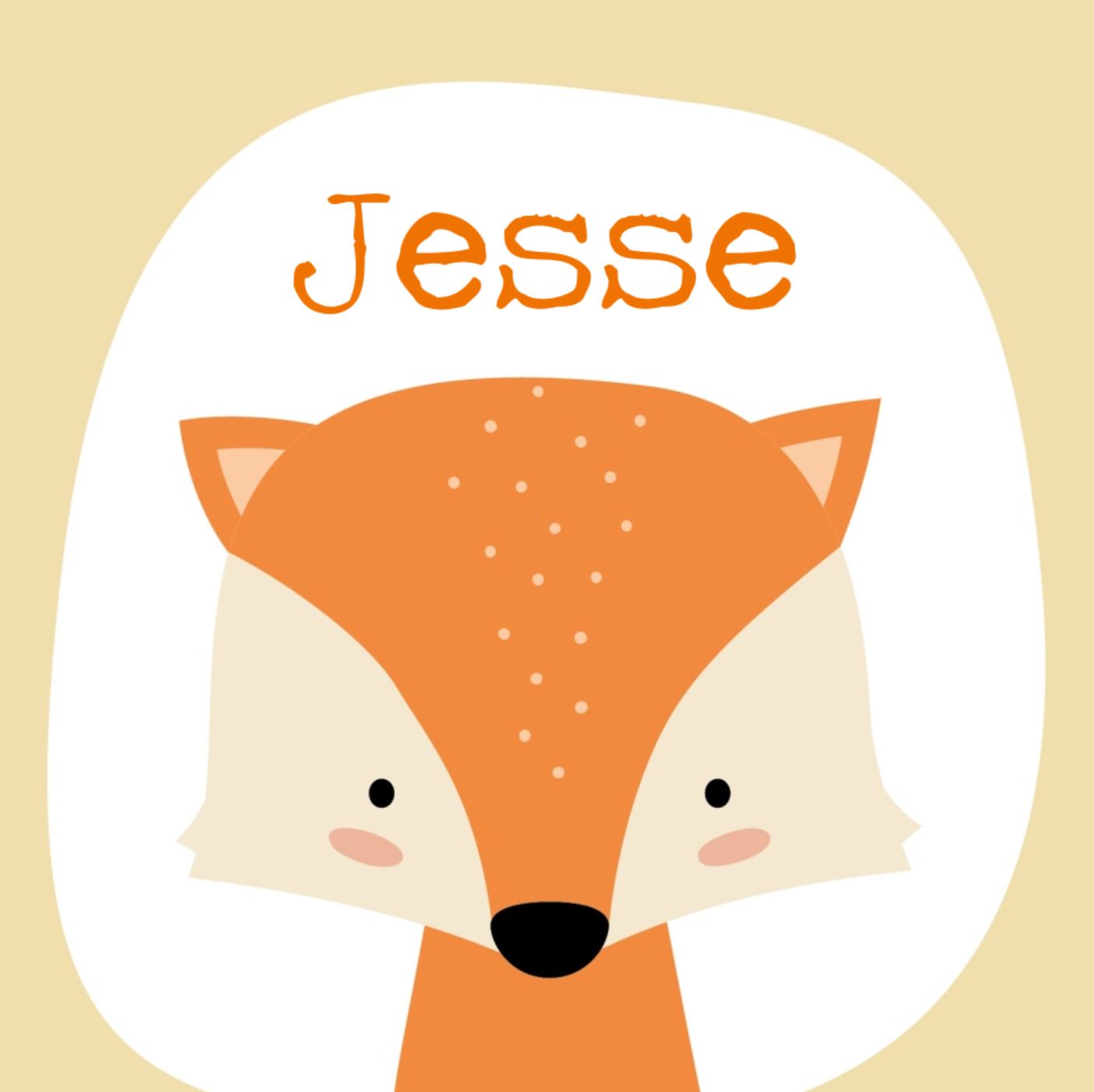 Jongenskaartje met een vosje Jongenskaartje met een vosje