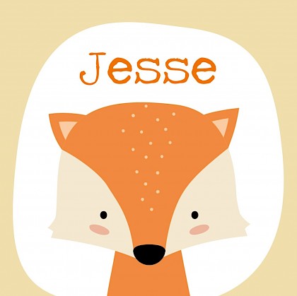 Jongenskaartje met een vosje