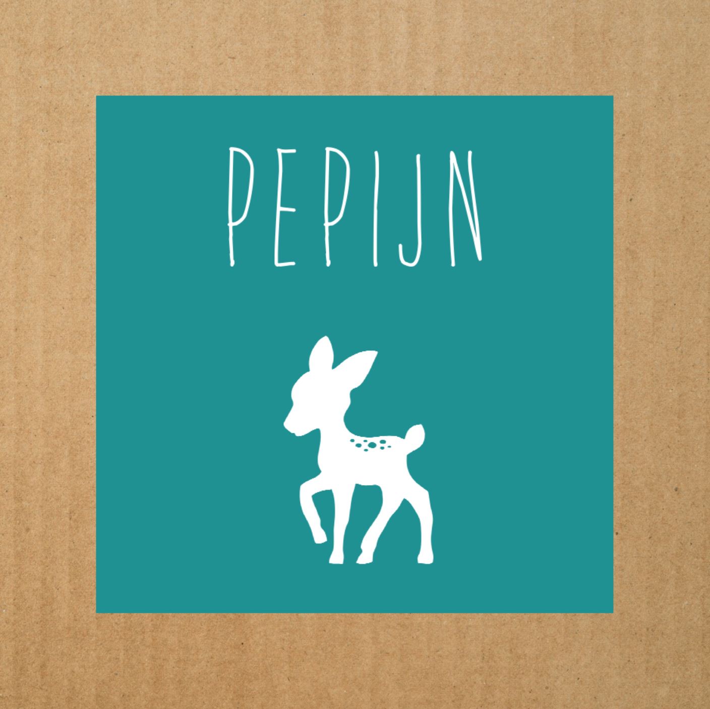 Geboortekaartje met een hertje Geboortekaartje met een hertje