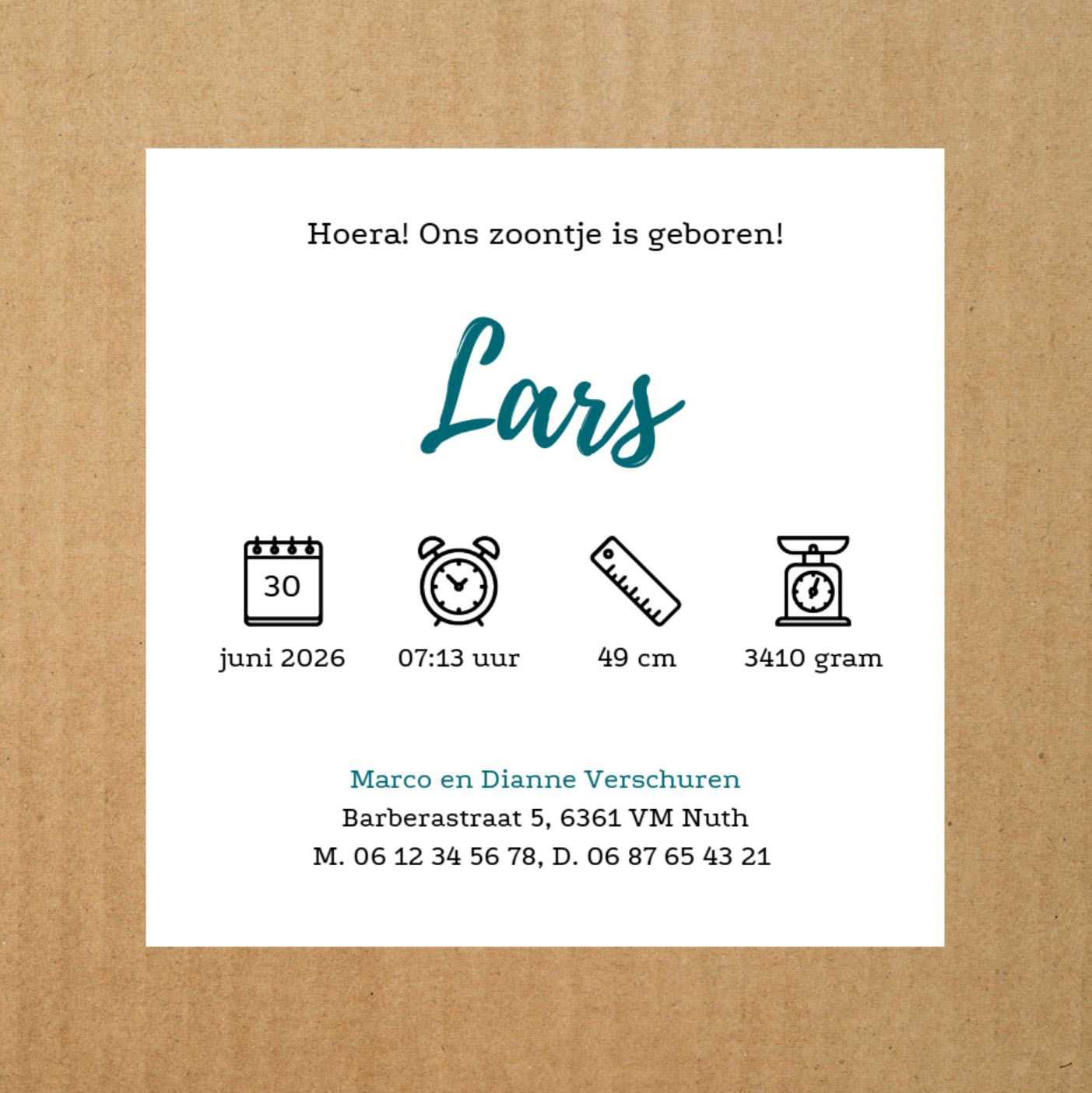 Geboortekaartje met een tipi Geboortekaartje met een tipi