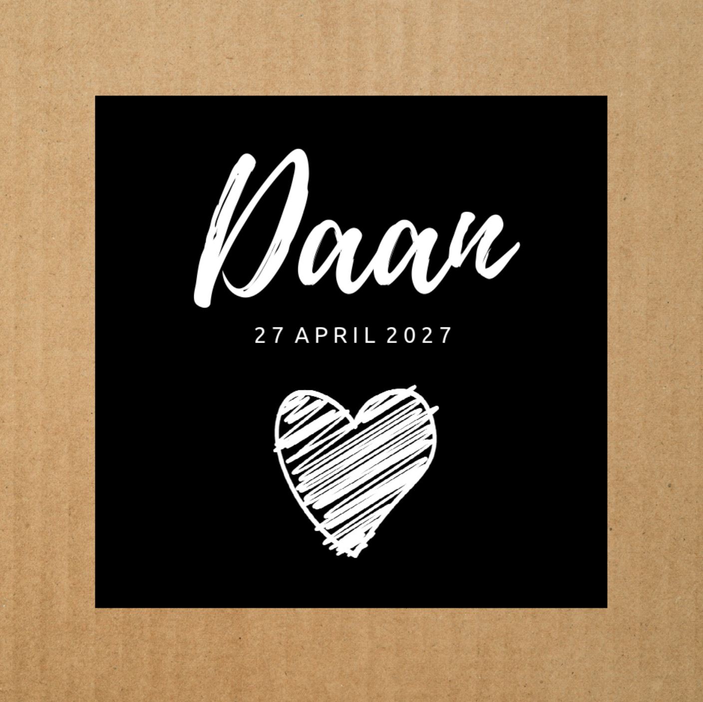 Geboortekaartje met een hartje Geboortekaartje met een hartje