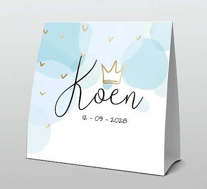 Tentkaart aquarel cirkels blauw Tentkaart aquarel cirkels blauw