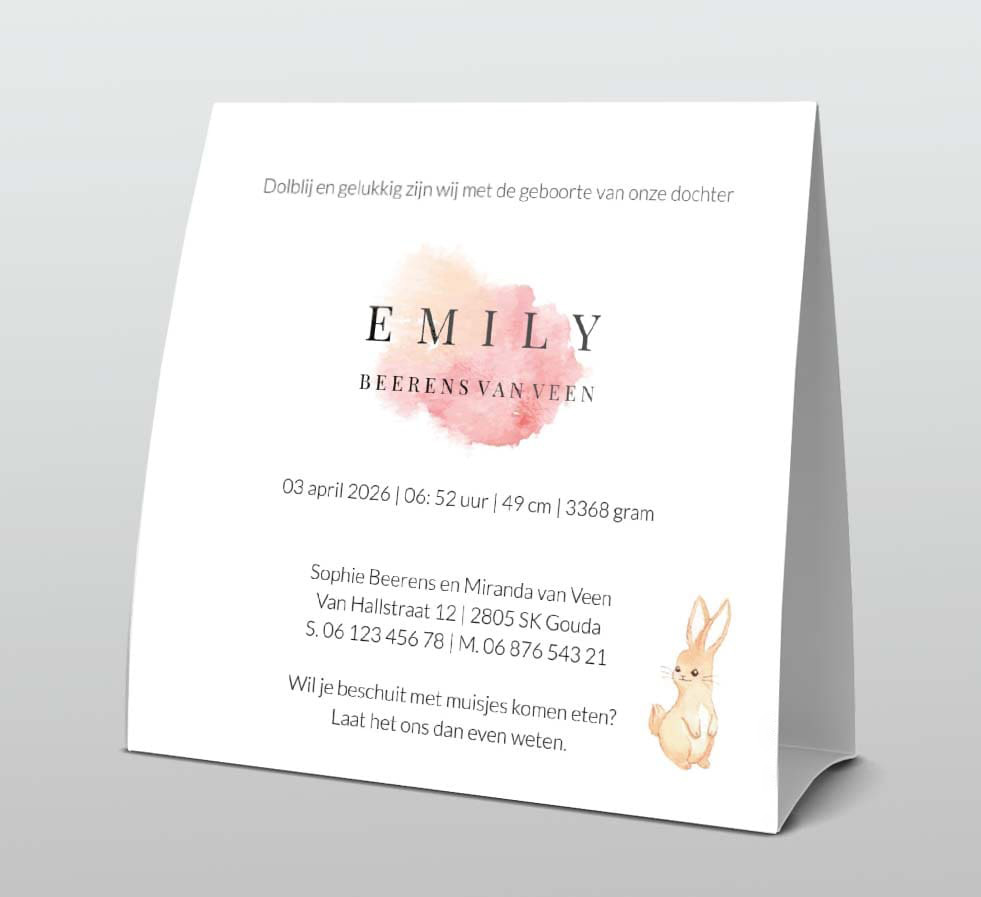 Tentkaart met hertje Tentkaart met hertje