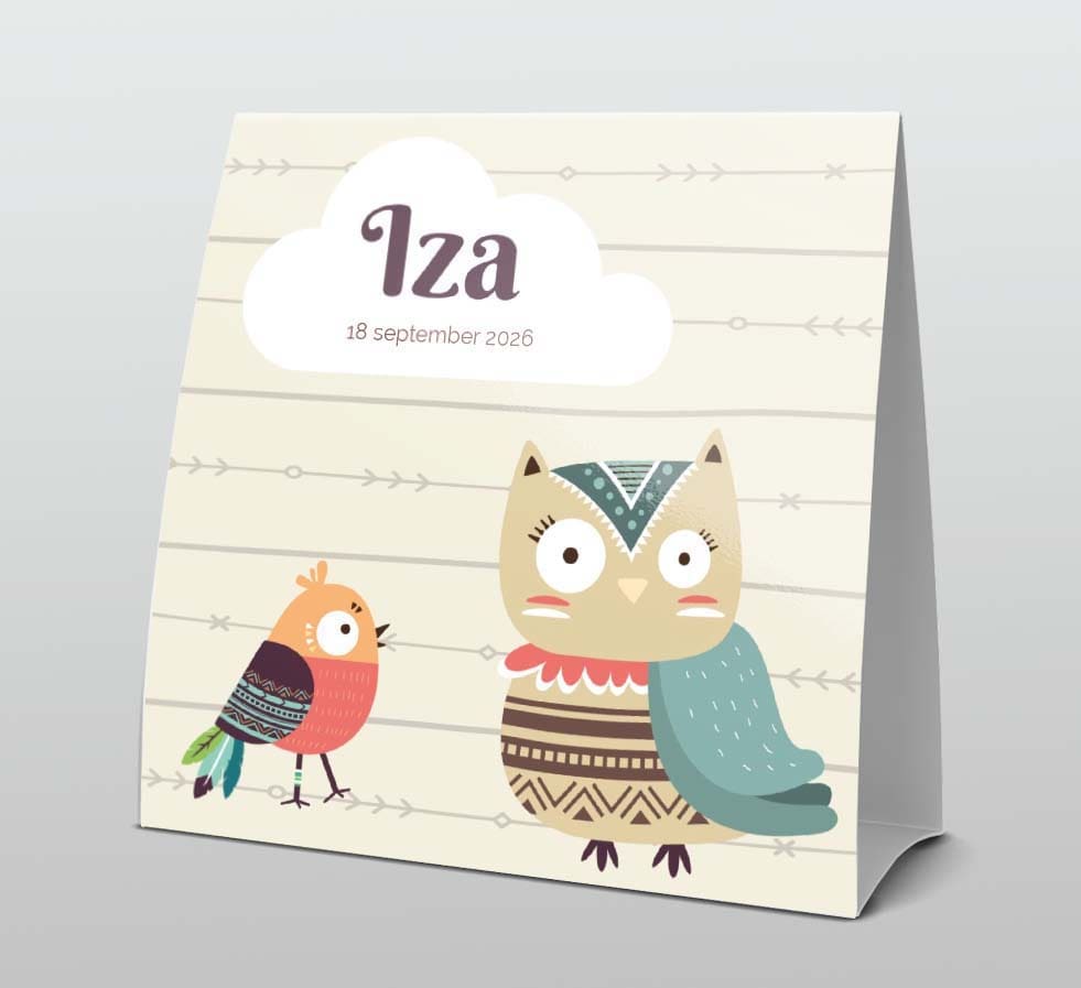 Tentkaart met vogeltjes Tentkaart met vogeltjes