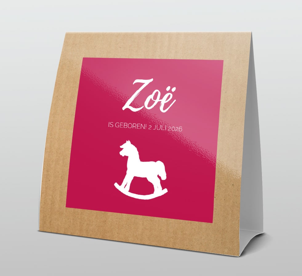 Tentkaart Kraftlook schommelpaard rood Tentkaart Kraftlook schommelpaard rood