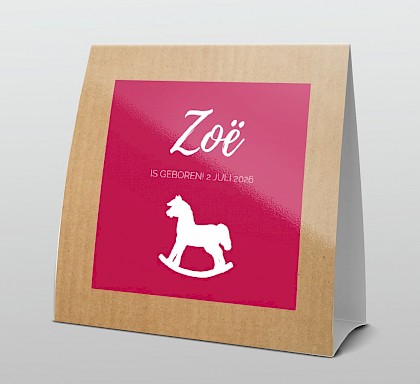 Tentkaart Kraftlook schommelpaard rood Tentkaart Kraftlook schommelpaard rood