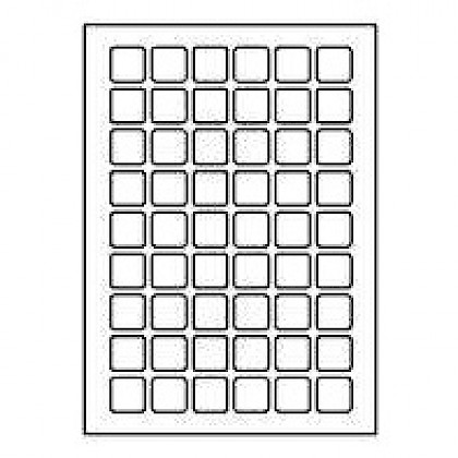 Etiket 25mm vierkant