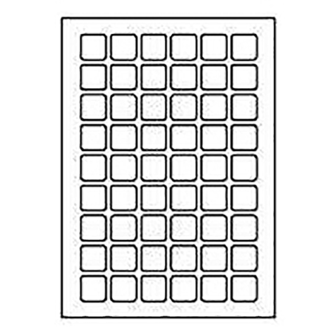 Etiket 25mm vierkant Etiket 25mm vierkant