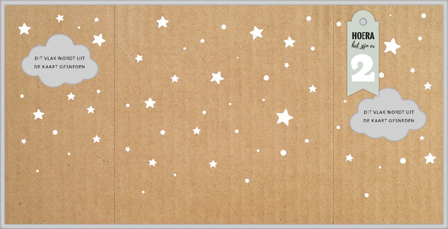 Geboortekaartje kraftlook voor tweeling Geboortekaartje kraftlook voor tweeling