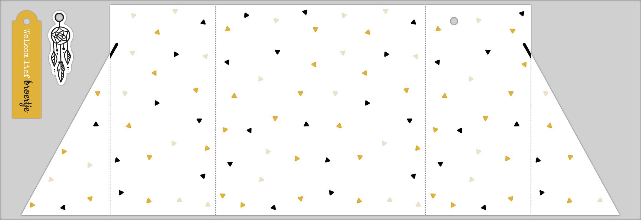 Geboortekaartje bohemian tipi Geboortekaartje bohemian tipi