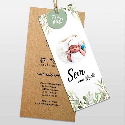 Stapelkaartje botanisch met foto