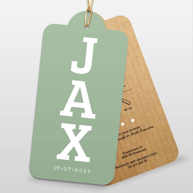 Labelkaartje typografie Labelkaartje typografie