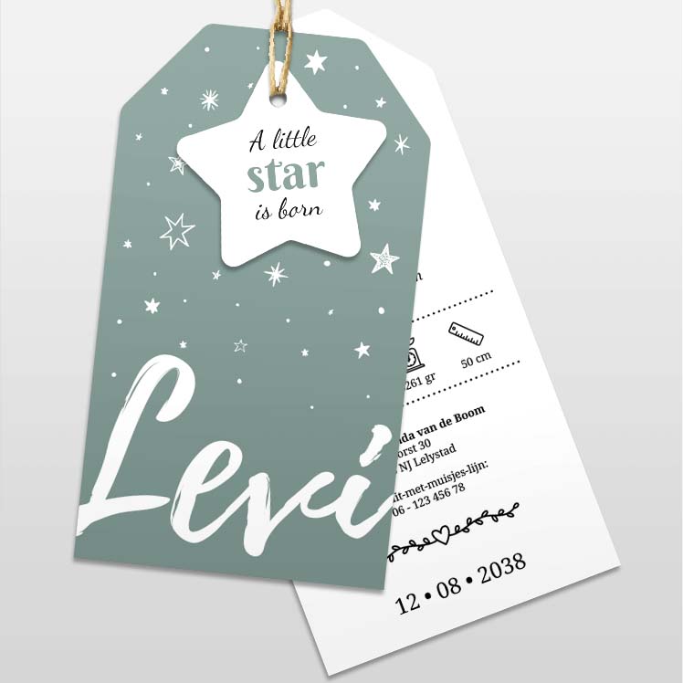 Labelkaartje met sterren Labelkaartje met sterren