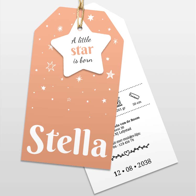 Labelkaartje met sterren Labelkaartje met sterren