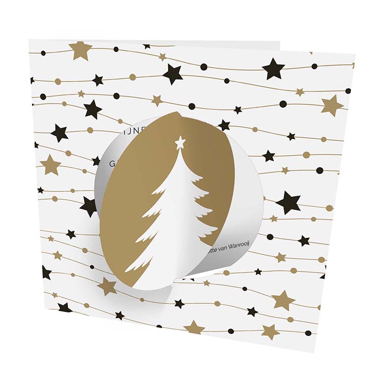 Kerstkaart met sterren Kerstkaart met sterren