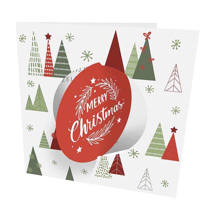 Kerstkaart met sterren Kerstkaart met sterren