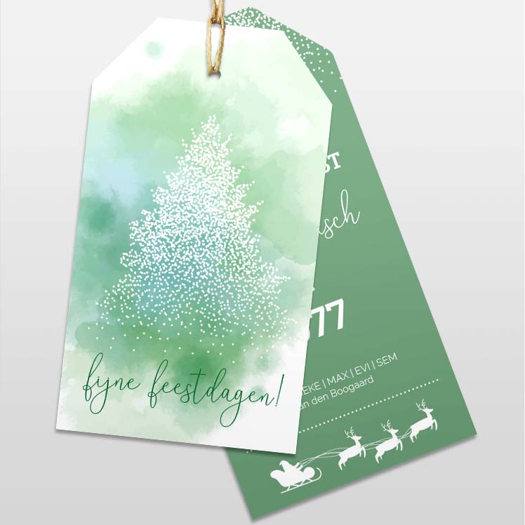 Kerstkaart met sterren Kerstkaart met sterren