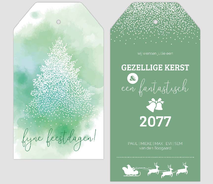 Kerstkaart met sterren Kerstkaart met sterren