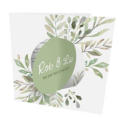 3D trouwkaart botanisch