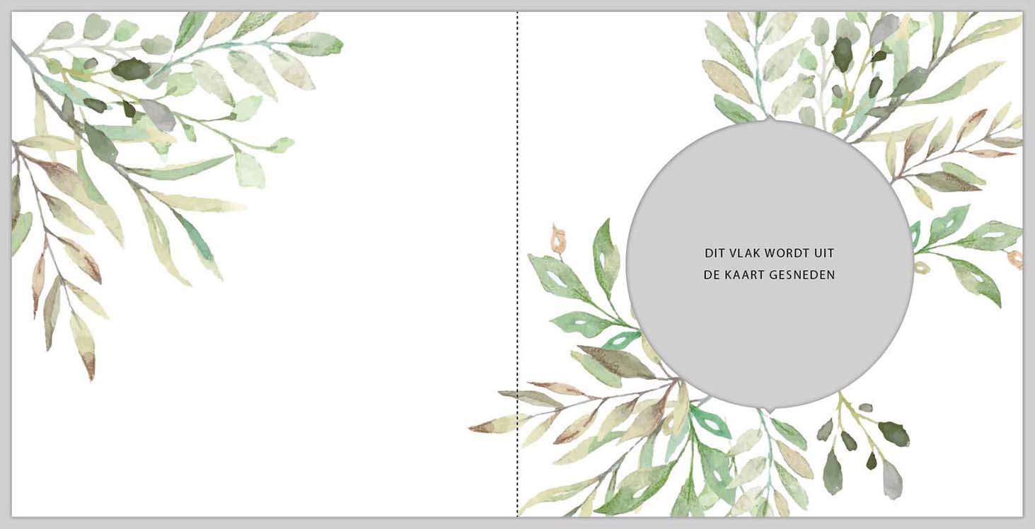 3D trouwkaart botanisch 3D trouwkaart botanisch