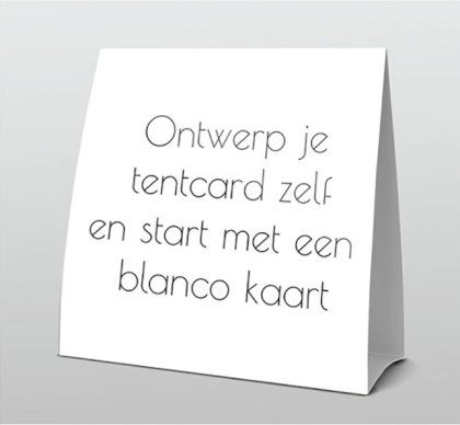 Tentkaart "Blanco"