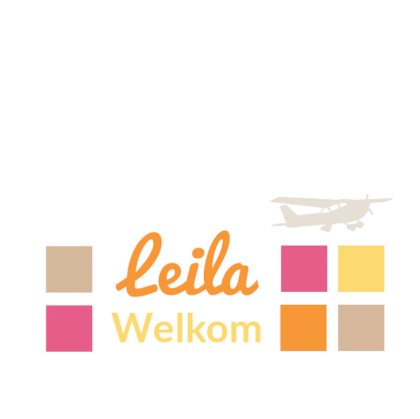 Gevouwen adoptiekaart "Vliegtuig blokjes meisje" Gevouwen adoptiekaart "Vliegtuig blokjes meisje"