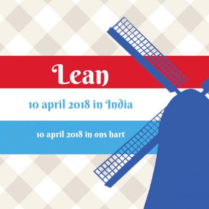 Adoptiekaartje "Molen blauw" Adoptiekaartje "Molen blauw"