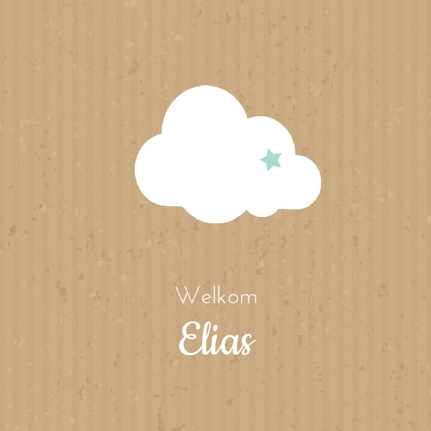 Adoptiekaartje "Wolkje met blauw hartje" Adoptiekaartje "Wolkje met blauw hartje"