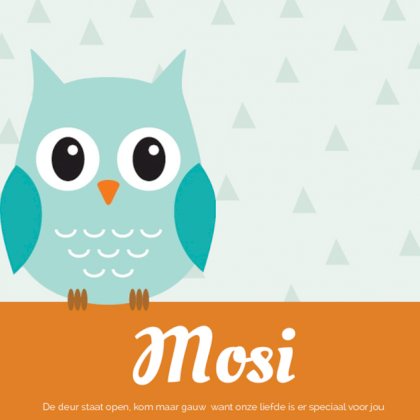 Adoptiekaartje "Uiltje blauw"