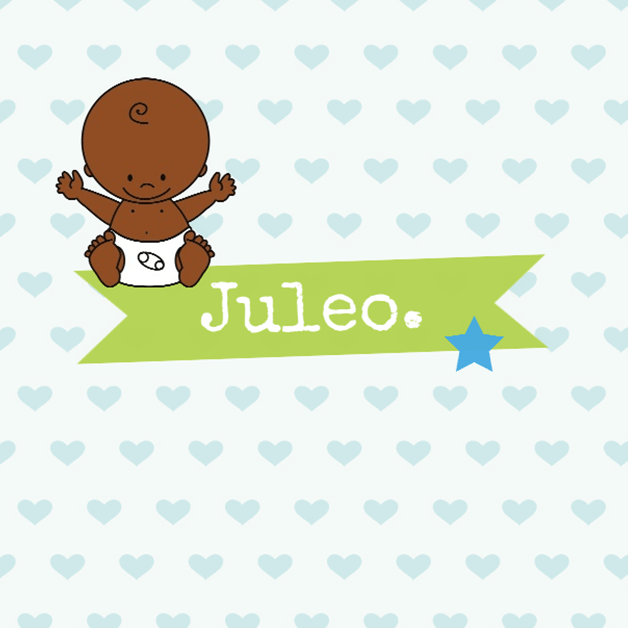 Adoptiekaartje "Baby hartjes blauw" Adoptiekaartje "Baby hartjes blauw"