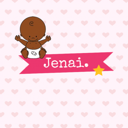 Adoptiekaartje "Baby hartjes roze" Adoptiekaartje "Baby hartjes roze"