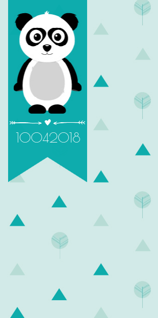 Kaartje "Pandabeer blauw" Kaartje "Pandabeer blauw"