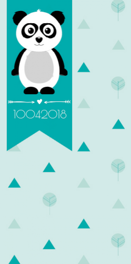 Kaartje "Pandabeer blauw"