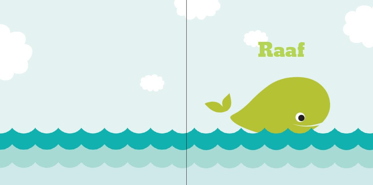 Gevouwen kaart "Groene walvis" Gevouwen kaart "Groene walvis"