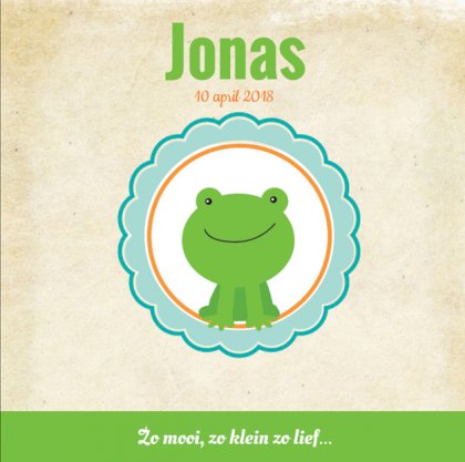 Gevouwen kaart "Kikker"