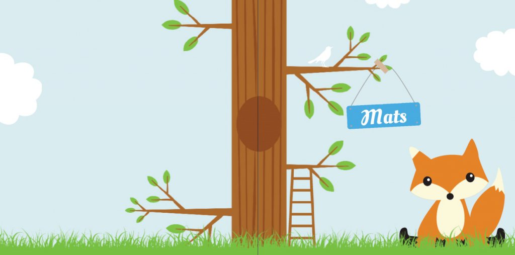 Gevouwen kaart "Vosje in het gras" Gevouwen kaart "Vosje in het gras"