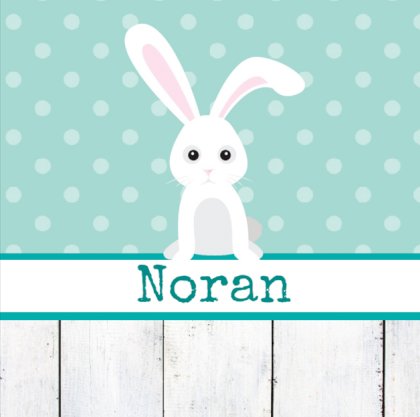 Gevouwen kaart "Konijntje met blauwe stipjes" Gevouwen kaart "Konijntje met blauwe stipjes"