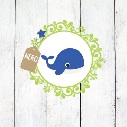 Kaartje "Blauwe walvis"